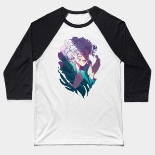 Pale Flowers Baseball T-Shirt